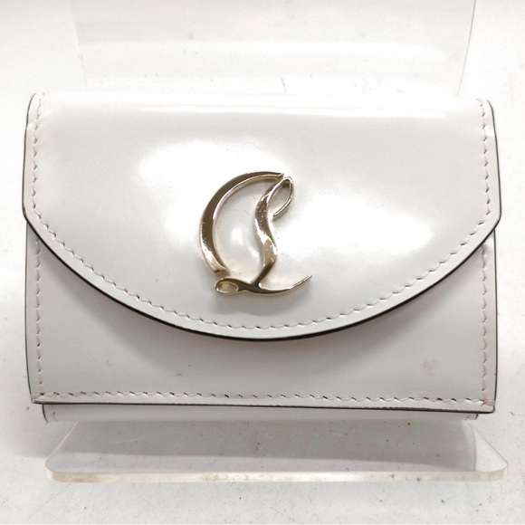 Christian Louboutin White Compact Patent Leather Wallet - Picture 1 of 9